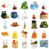 50 Bolsas de Pegatinas de Comida, Verduras y Frutas Realistas, Termos Decorativos Impermeables, Pegatinas para Cuadernos, Pegatinas al por Mayor