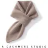 Bufanda perforada en ángulo, 100% cachemir puro, nuevo calentador de cuello cálido de punto liso para otoño/invierno, estilo grueso para mujer