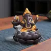 Directo de fábrica Loto Elefante Dios quemador de incienso de reflujo quemador de incienso de sándalo de cuatro colores decoración de interior de oficina para el hogar