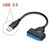 Easy Drive Line USB3.0 para SATA com fonte de alimentação DC Adaptador de disco rígido mecânico de estado sólido de 3,5" Adaptador SATA