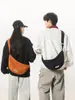 2025 Nova Bolsa Transversal Casual Estilo Japonês Moda Coreana Versátil para Todas as Ocasiões Bolsa de Ombro para o Dia a Dia Cor Sólida Simples Bolsa de Grande Capacidade