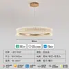 Lustre minimalista italiano para sala de estar, lustre de cristal de luxo leve de 6 luzes, luminária para sala de jantar e quarto, estilo vintage creme