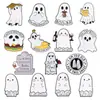 Venta Caliente Transfronteriza Divertida Linda Serie de Fantasmas Blancos Insignia de Metal Traje Combinación Broche de Halloween Pequeño Regalo