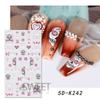 Nuevas pegatinas de uñas de Halloween transfronterizas, relieve tridimensional, ojo oscuro, araña, gota de sangre, pegatinas de uñas con pegamento trasero