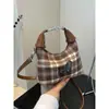 Mini Bolso de Mano a Cuadros Estilizado para Mujer 2024 Nuevo Diseño de Nicho Bolso Cruzado Bolso de Mano Versátil Estilo Coreano