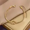 Europeu e Americano Transfronteiriço Mais Vendido Acessível Luxo Simples Osso de Cobra Redondo Cobra Personalizado Amarrado Dupla Camada Pulseira Atacado
