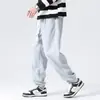 Pantalones de moda para hombre 2024, primavera, modernos, holgados, con cordón, atados al tobillo, pants deportivos, pantalones casuales de Instagram para hombre