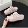 Pantuflas Birkenstock Rosas de Suela Gruesa para Mujer, Nuevo Estilo Primavera 2026, Medias Pantuflas Cerradas para Exteriores, Sin Cordones, Piel Genuina, Cómodas y Versátiles