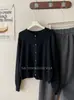Cárdigan de punto de piel de mapache para mujer, estilo perezoso japonés de otoño, suéter corto holgado de cuello redondo, abrigo, top