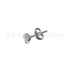 Brincos de tarracha G23 com zircônia cravejada de quatro garras 2023 venda quente transfronteiriça brincos joias piercing corporal brincos de tarracha em estoque atacado