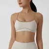 Top de tirantes DC de color contrastante nuevo con almohadilla en el pecho Sujetador deportivo Ropa de fitness Chaleco Sujetador para Yoga Pilates