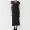 Vestido de Tirantes tipo Delantal Vintage Holgado de Longitud Media Adelgazante Estilo Japonés-Coreano Transfronterizo en Estilo Preppy