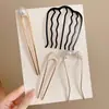 Grampo de Cabelo em U com Pérolas para Mulheres, Presilha para Coque, Ferramenta de Penteado, Grampo Fixo, Novo Estilo Chinês, Acessório de Cabelo de Luxo