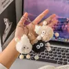 Colgante de Peluche de Bolita de Carbón Linda de Dibujos Animados Llavero de Coche Colgante de Elfo Lindo Celebridad de Internet Decoración de Bola de Pelo para Bolso