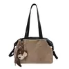 Bolsa tote retrô de grande capacidade para mulheres, nova coleção outono 2026, bolsa de ombro moderna e estilosa, bolsa pequena casual e simples