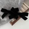 Grampo de cabelo de laço de veludo preto retrô, faixa de cabelo com senso de garota francesa, presilha lateral, presilha lateral para cabelo, faixa de cabelo, adorno de cabeça