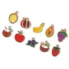 Colgantes Serie Frutas de Verano Fresa Manzana Plátano Accesorios de Joyería DIY de Aleación Colgante de Llavero Transfronterizo