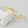 Pulsera Abierta Irregular Brillante de Plata Esterlina 925 Estilo Coreano ins para Mujer, Pulsera Simple e Innovadora que Combina con Todo, Regalo para Novia