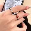 Anillo Trenzado de Moneda de Cobre con Frijol Rojo y Ágata Roja para Mujer, Diseño de Nicho de Moda, Anillo de Pareja y Amistad
