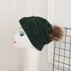 Chapéu de tricô com ponto de bolinha inverno quente bola de lã boné de lã boné monocromático atacado chapéu de curling ao ar livre