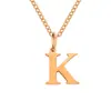 Nuevo Collar de Acero Inoxidable de 26 Letras de Amazon, Cadena para Clavícula Moderna y Versátil, Collar para Pareja con Apellido en Stock