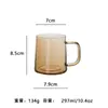 Vaso de Agua Simple de Borosilicato Alto Vaso de Agua Traje Hogar Resistente a Altas Temperaturas Vaso con Asa Vaso para Enjuague Bucal Vaso para Cepillo Vaso Trapezoidal
