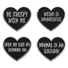 Comercio Exterior Más Vendido Forma de Corazón Versátil Broche Decorativo Serie Divertida de Letras Inglesas Insignia Fija para Mochila Chaqueta