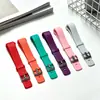 Pulseira de relógio de silicone com interface de 16mm adequada para relógios Huawei e Samsung, pulseira de reposição colorida de liberação rápida com cabeça plana