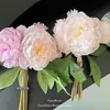 Ramo de Peonías de Alta Calidad, Flores Artificiales, Flores de Mano para Sala de Estar, Dormitorio, Mesa de Comedor, Peonías Artificiales, Flores Falsas, Accesorios para Fotos