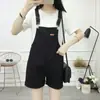 Roupas de Verão Estilo Novo 2026 para Alunos do Ensino Fundamental, Médio e Superior, Macacão Curto Jeans Soltinho para Meninas Jovens