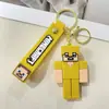 Pingente Chaveiro Transfronteiriço Minecraft Chaveiro Personagem Decoração de Carro Boneco Desenho Animado Pvc Blocos de Construção Criativo