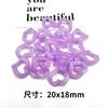 Hebilla de cadena de amor acrílica de 20 x 18 mm, cadena bicolor con diseño de nube, para bolso, llavero, zapatos, accesorios de joyería DIY