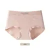 [Personalizado] Ropa Interior Femenina de Cintura Media Estilo Francés con Hilo de Color, Algodón Puro, Entrepierna de Seda de Morera Grado 7A, Calzones Transpirables