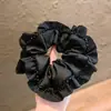 2025 Nuevo Estilo Gama Alta Banda Negra de Cristal Satín Encaje Cuerda para el Cabello Banda Elástica Accesorios Versátiles Diarios para el Cabello para Mujeres