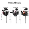 Decoraciones de Halloween: agujas de pino negro, ramas de murciélago aterradoras, ramo, accesorios para fiesta en casa de Halloween, ramas de Halloween