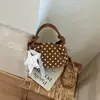 Bolso de Mano de Lunares de Nicho Nuevo Transfronterizo 2026 Bolso Cruzado de Hombro con Lazo Dulce Bolso de Moda Versátil para Mujer