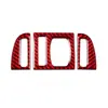 Adecuado para interior modificado de BMW Serie 5 528 525li F10 marco decorativo de salida de aire del control central rojo de fibra de carbono