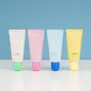Crema de Manos de 30ml Tubo Suave de Plástico con Tapa Redonda de Bola Loción Corporal Crema Facial Crema para Ojos Limpiador etc. Empaque Muestras Pequeñas Portátil