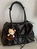 Bolsas de nicho transfronteiriças bolsa de boliche bolsa de ombro com laço bolsa de mão versátil de grande capacidade bolsa de ombro bolsa tote bolsa feminina
