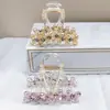 Pinza para el Cabello de Cristal Coreana con un Toque de Lujo, Moderna y Lujosa, Adecuada para Peinados Recogidos, Accesorio para el Cabello de Alta Gama y Exquisito
