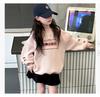 Suéter Forrado de Polar para Niña Otoño e Invierno 2024 Nuevo Estilo Occidental Grueso de Invierno para Niña Cuello Redondo Pulóver Camiseta Base Moderna