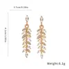 Brincos de Espiga de Trigo com Diamantes Incrustados e Agulha de Prata Luxo Acessível Brincos Elegantes de Alta Qualidade Moda Exquisita Europeia e Americana Brincos Versáteis para Mulheres