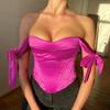 Top de satén con tirantes y espalda descubierta para mujer, estilo europeo y americano, sexy, para fiestas
