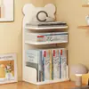 Classificação de Disciplina Rack de Armazenamento Suporte de Mesa para Livros Estante de Livros para Estudantes para Mesa Rack de Livros em Camadas Escritório Vertical