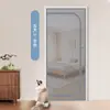 Puerta de Malla Suave con Cremallera, Puerta Antirrobo, Anti-Mosquitos, Apta para Mascotas, Instalación sin Clavos, Ventilación en Forma de U, Cortina de Puerta a Prueba de Gatos
