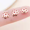 6/8mm Cinco Cores Ferro Liso Flor Oca Tampas Espaçadores de Contas Pulseira DIY Feita à Mão Acessórios de Joias