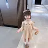 Vestido para Niña 2025 Primavera y Otoño Moda Nueva Falda Casual Estilo Pequeña Fragancia Estilo Primavera Celebridad de Internet Niña Falda de Longitud Media
