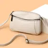 2025 Nova Bolsa Casual Feminina de Couro de Vaca Bolsa de Ombro Bolsa Feminina de Couro Genuíno Bolsa Pequena Moda Bolsa Transversal para Mães para Mulheres