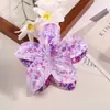 Pinza para el Cabello de Acrílico con Flor de Plumeria para Mujer, Accesorio para el Cabello de Alta Gama, Pinza de Tiburón, Pinza para el Cabello de Verano Transfronteriza para Media Coleta