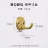 Ganchos metálicos creativos transfronterizos para detrás de la puerta en la entrada o el dormitorio, almacenamiento decorativo de abrigos y sombreros montado en la pared, ganchos de latón para abrigos montados en la pared del baño